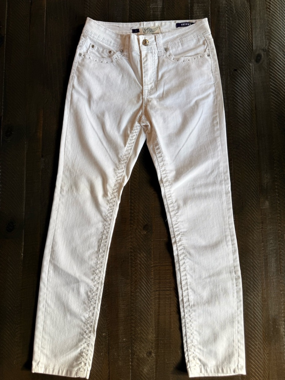 Vigoss White Embellished Skinny Jeans